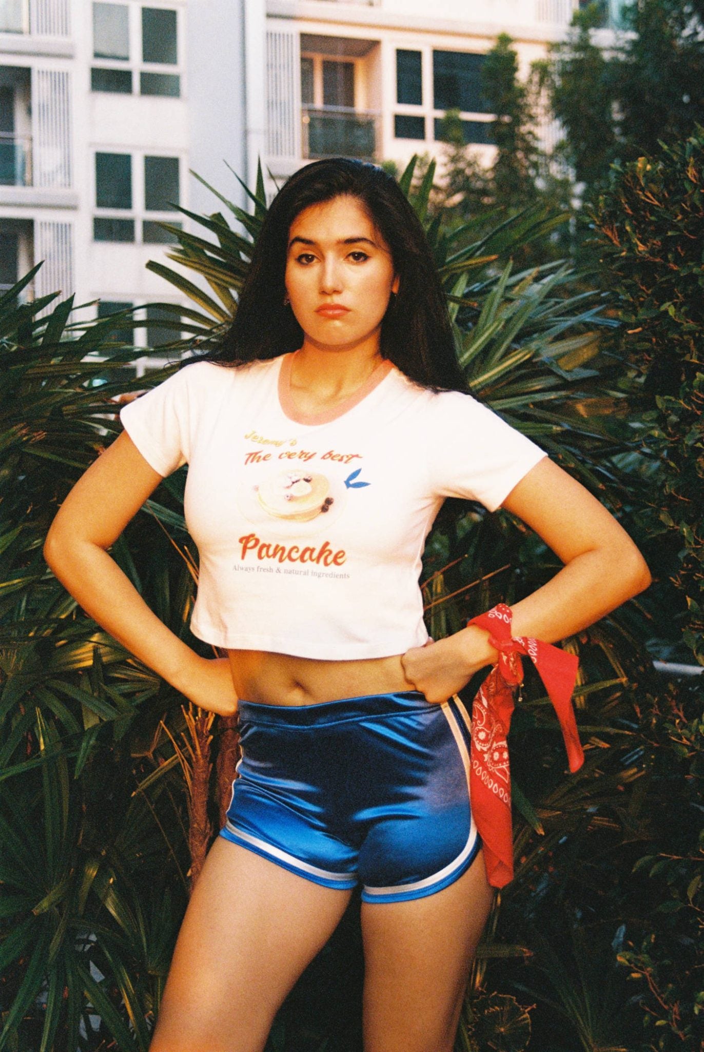 Vintage Satin Running Shorts – Women's Retro Track Shorts with White Trim