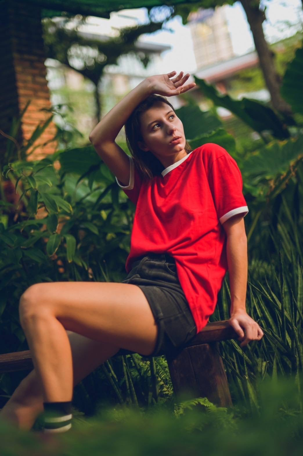 Vintage Unisex T-Shirt – Retro Ringer Style – Red/Off-White