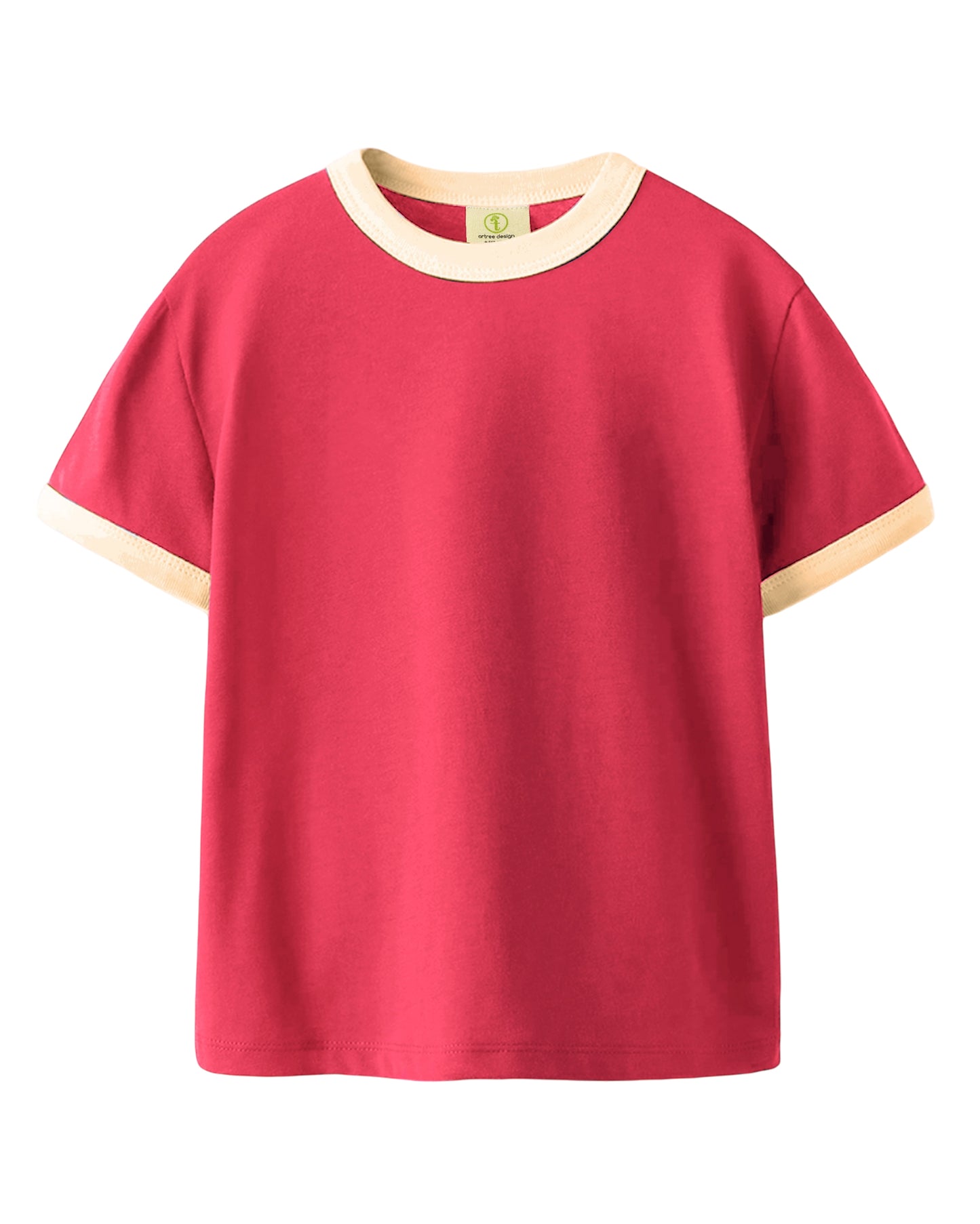 Vintage Unisex Oversized T-Shirt – Retro Ringer Style – Pink/Off-White