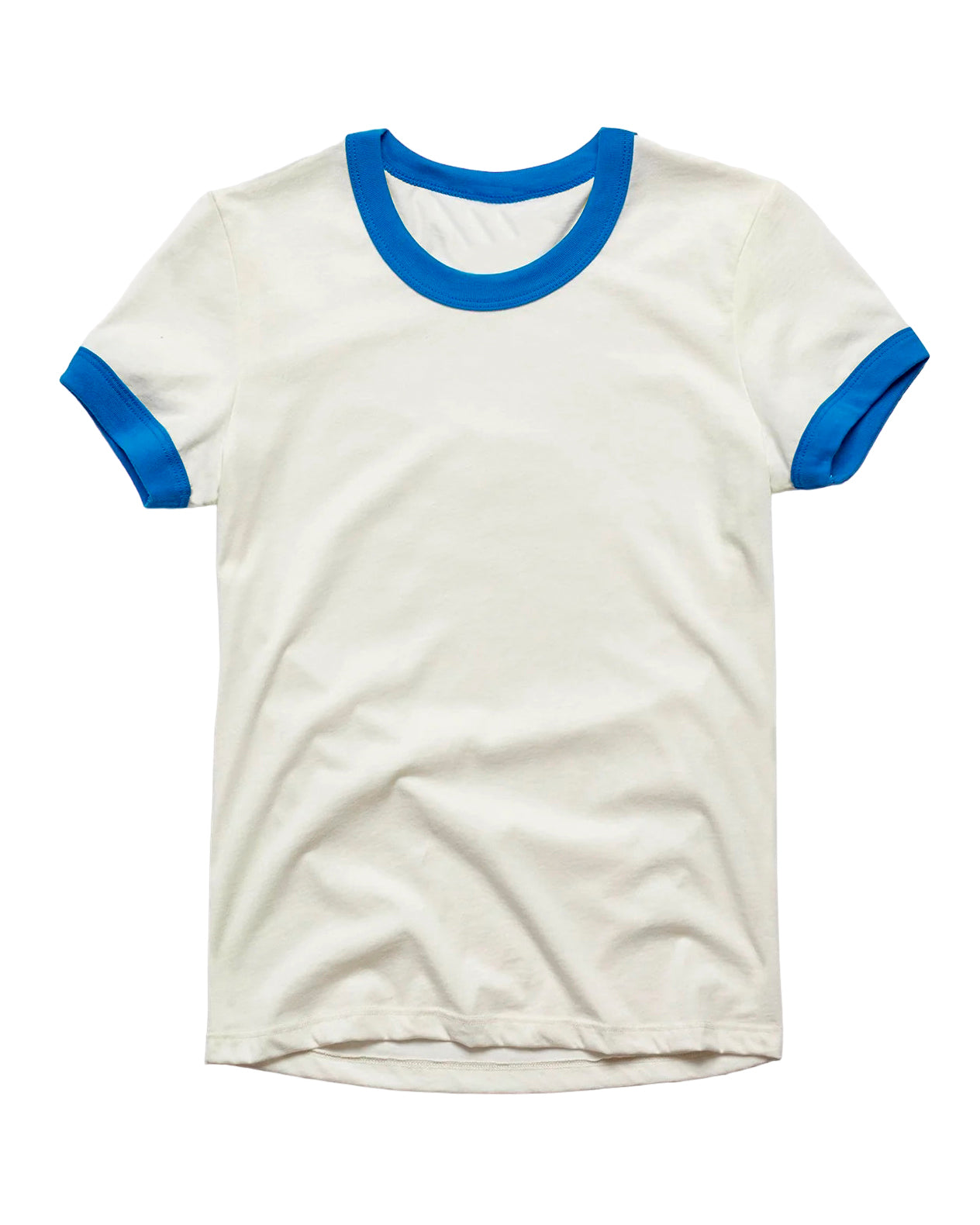 Vintage Unisex T-Shirt – Retro Ringer Style – Off-White/Blue
