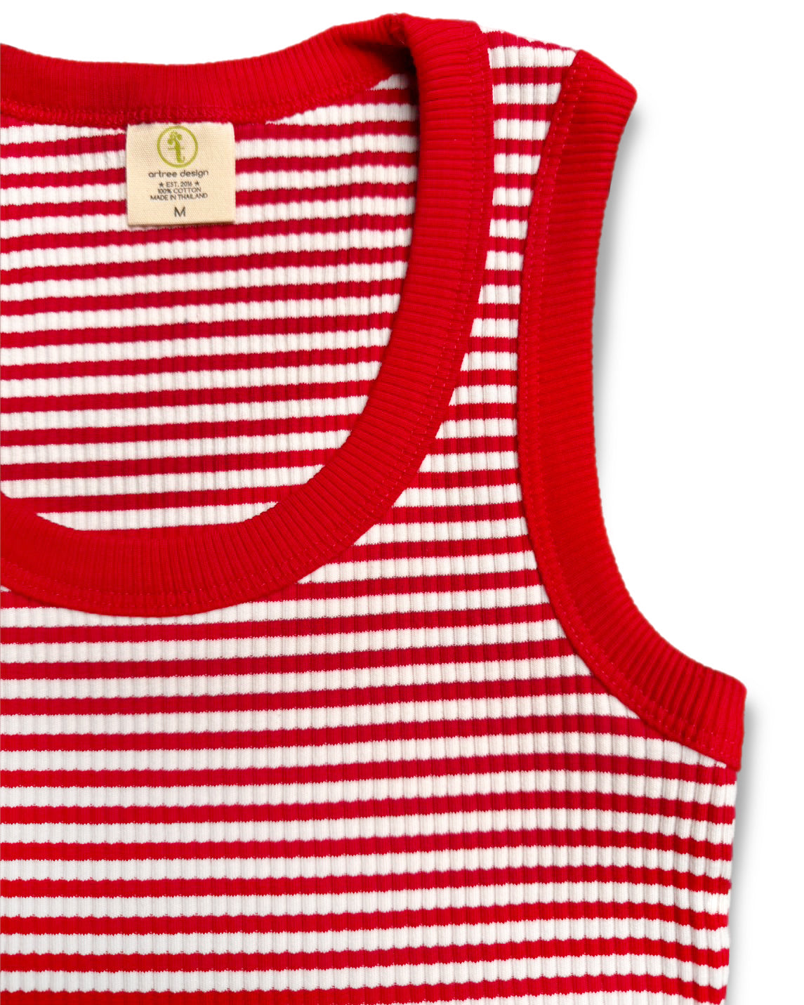 Vintage Women's Tank Top – Retro White/Red Stripped Tank - Artree Design