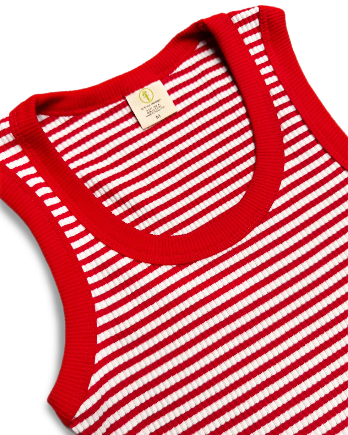 Vintage Women's Tank Top – Retro White/Red Stripped Tank - Artree Design