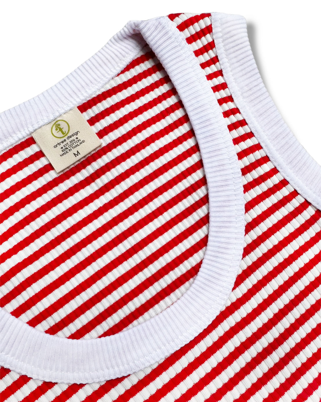 Vintage Women's Tank Top – Retro White/Red Stripped Tank - Artree Design