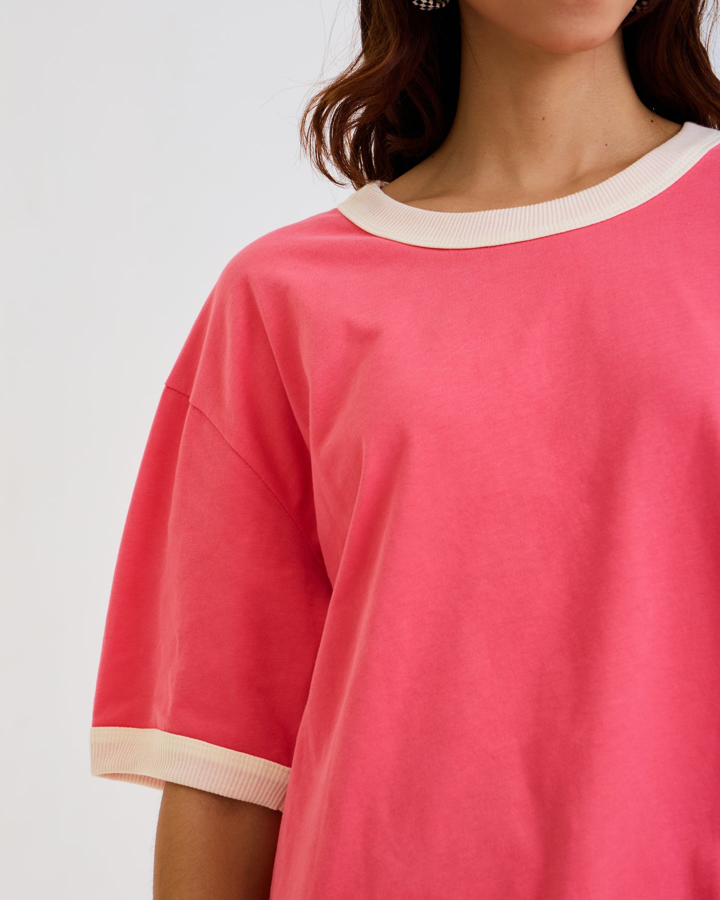 Unisex Oversized Ringer T-shirt (Candy)