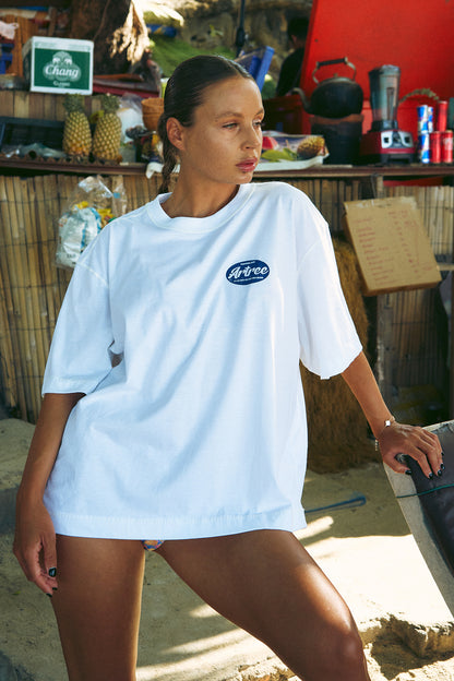 Übergroßes, kurzes Tiger-T-Shirt (Grau)