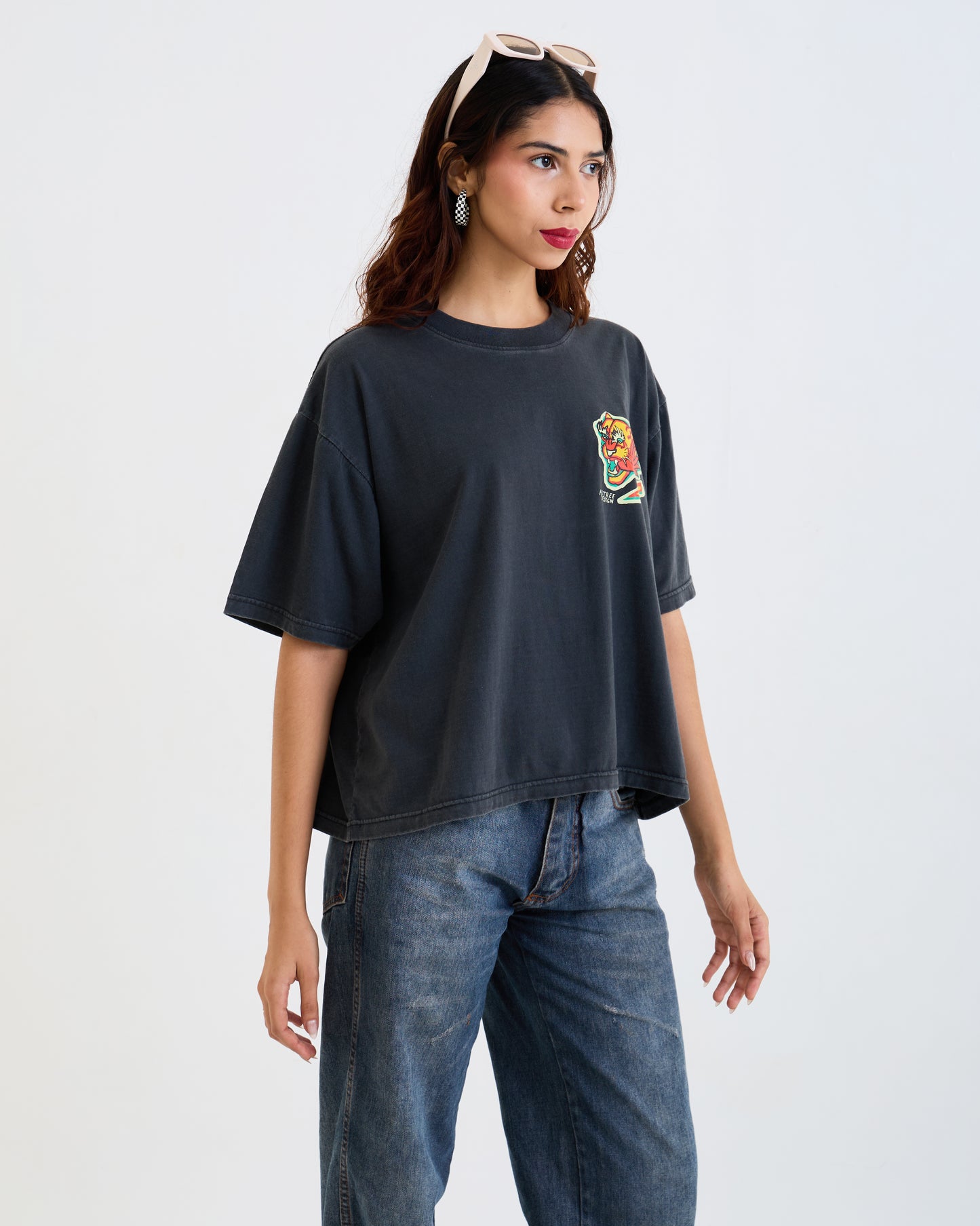 Tiger Oversized T Shirt ( Black)