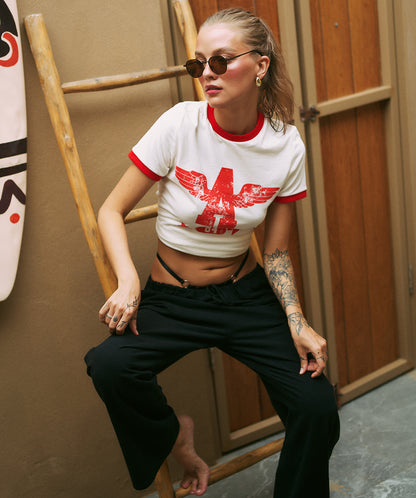 T-Shirt mit Hipster-Print und Katzen-Motiv