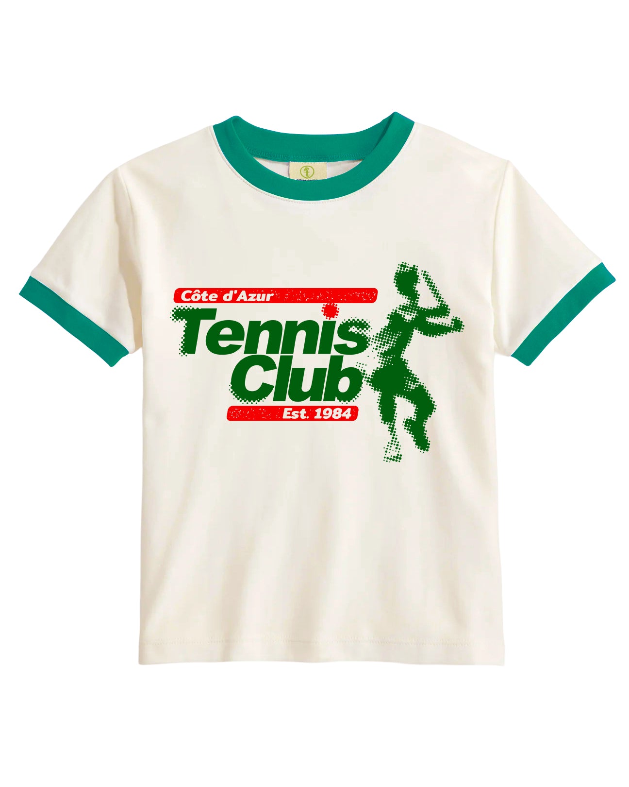 Vintage Women's T-Shirt – Tennis Club Graphic – Retro Ringer Style