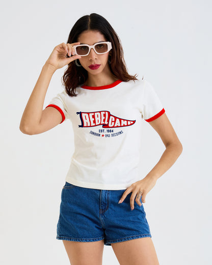 T-Shirt mit Hipster-Print und Katzen-Motiv