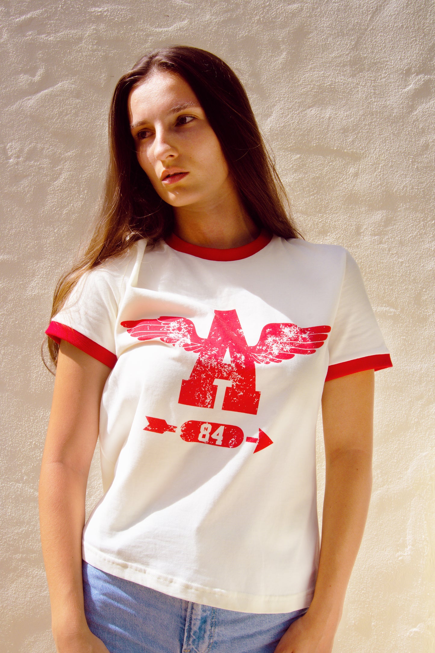 T-Shirt mit Hipster-Print und Katzen-Motiv