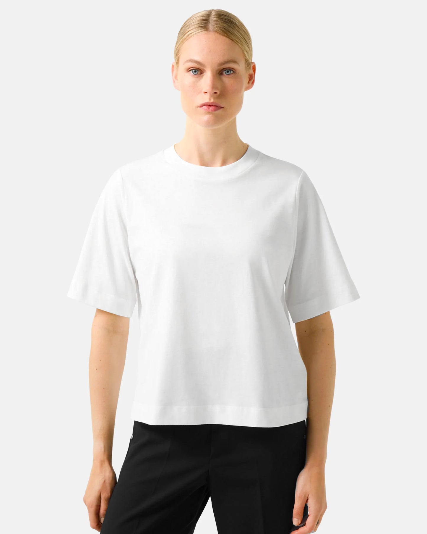 Oversized T Shirt Unisex Cropped (White)