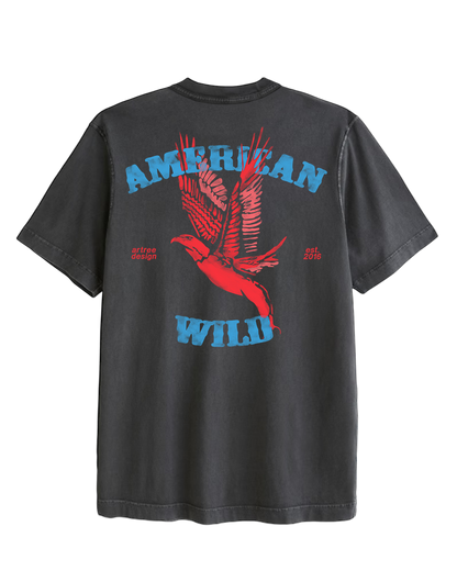 American Wild Oversized T Shirt ( Black)