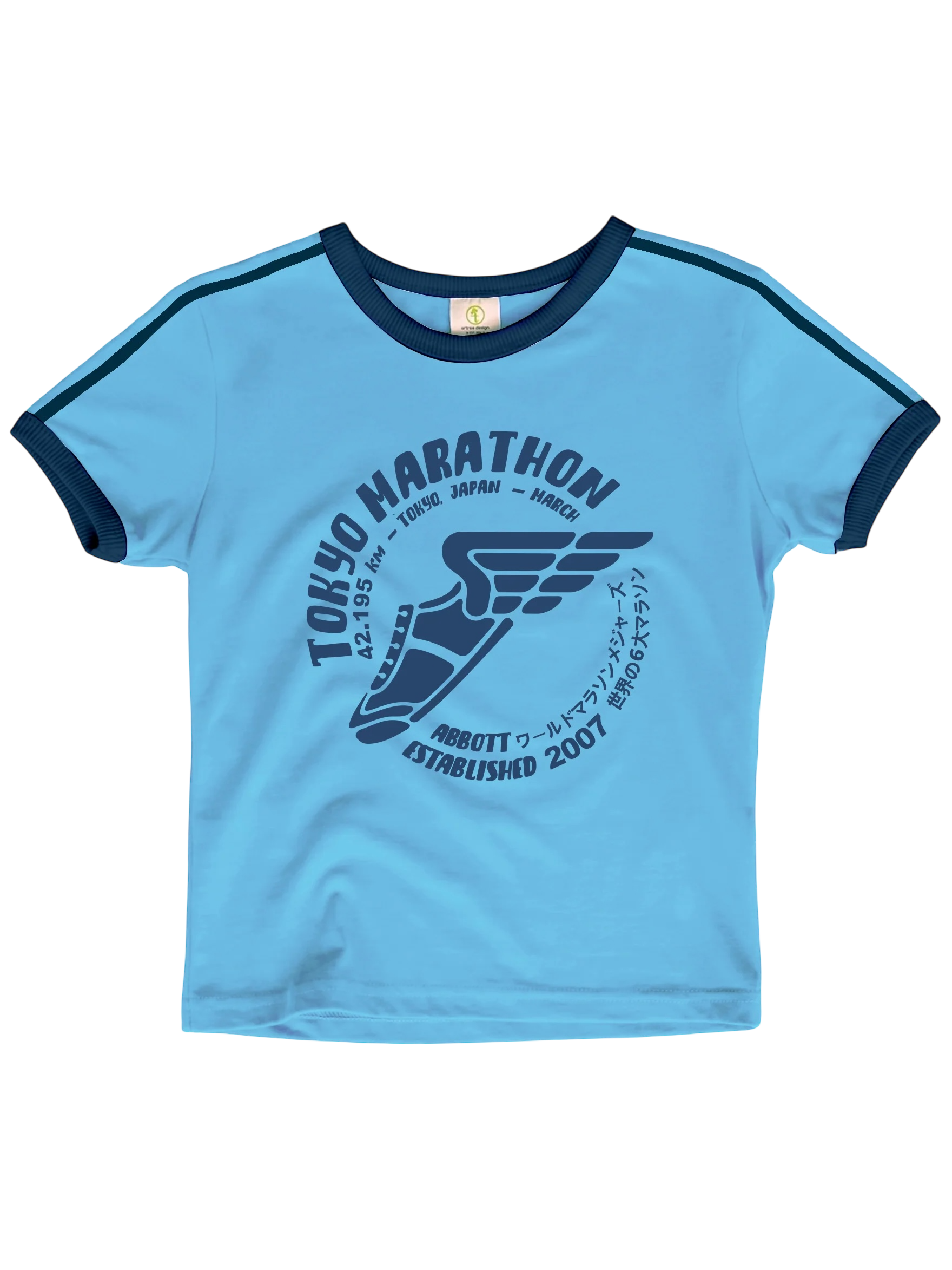 Vintage Women's T-Shirt – Retro Ringer Style – Marathon