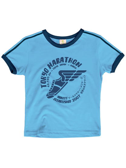 Vintage Women's T-Shirt – Retro Ringer Style – Marathon