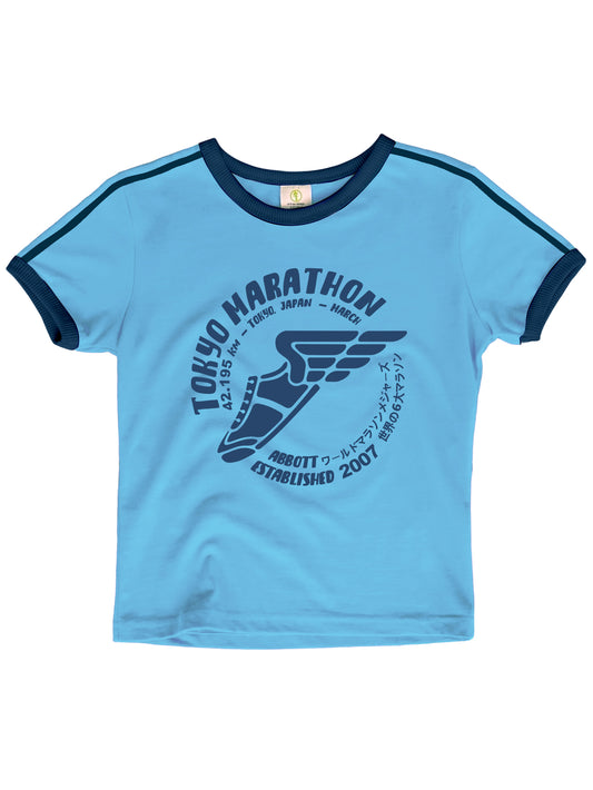 Vintage Women's T-Shirt – Retro Ringer Style – Marathon