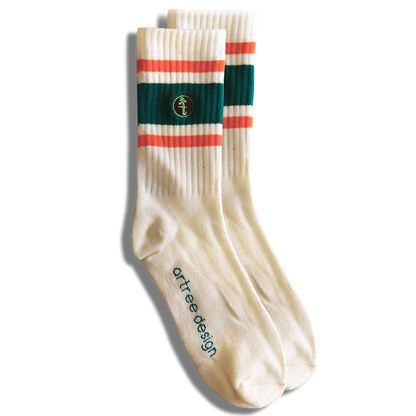 Crew Striped Socks (Cream) - One Size