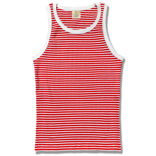 Unisex Stripped Tank Top (White)