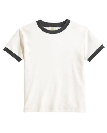 Off White Damen Ringer T-Shirt