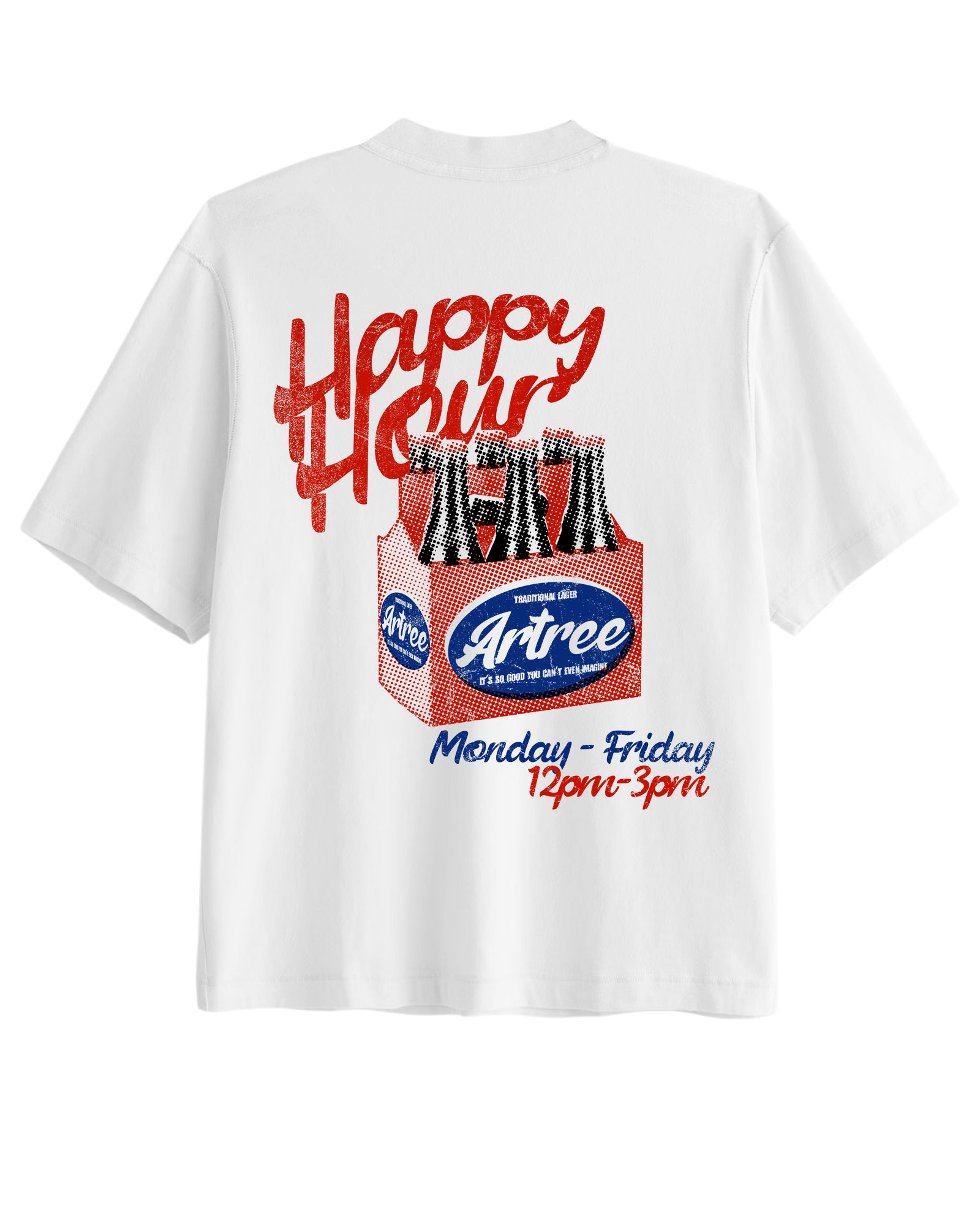 Happy Hour Beer Cropped Tee – Retro Vintage Graphic T-Shirt