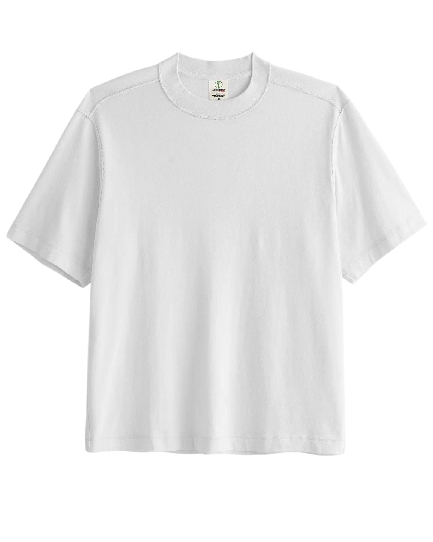 Oversized T Shirt Unisex Cropped (White)