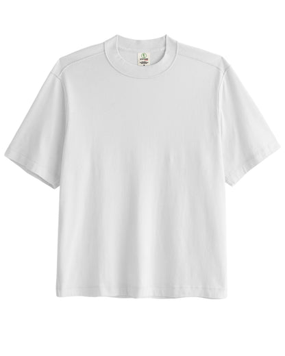 Oversized T Shirt Unisex Cropped (White)