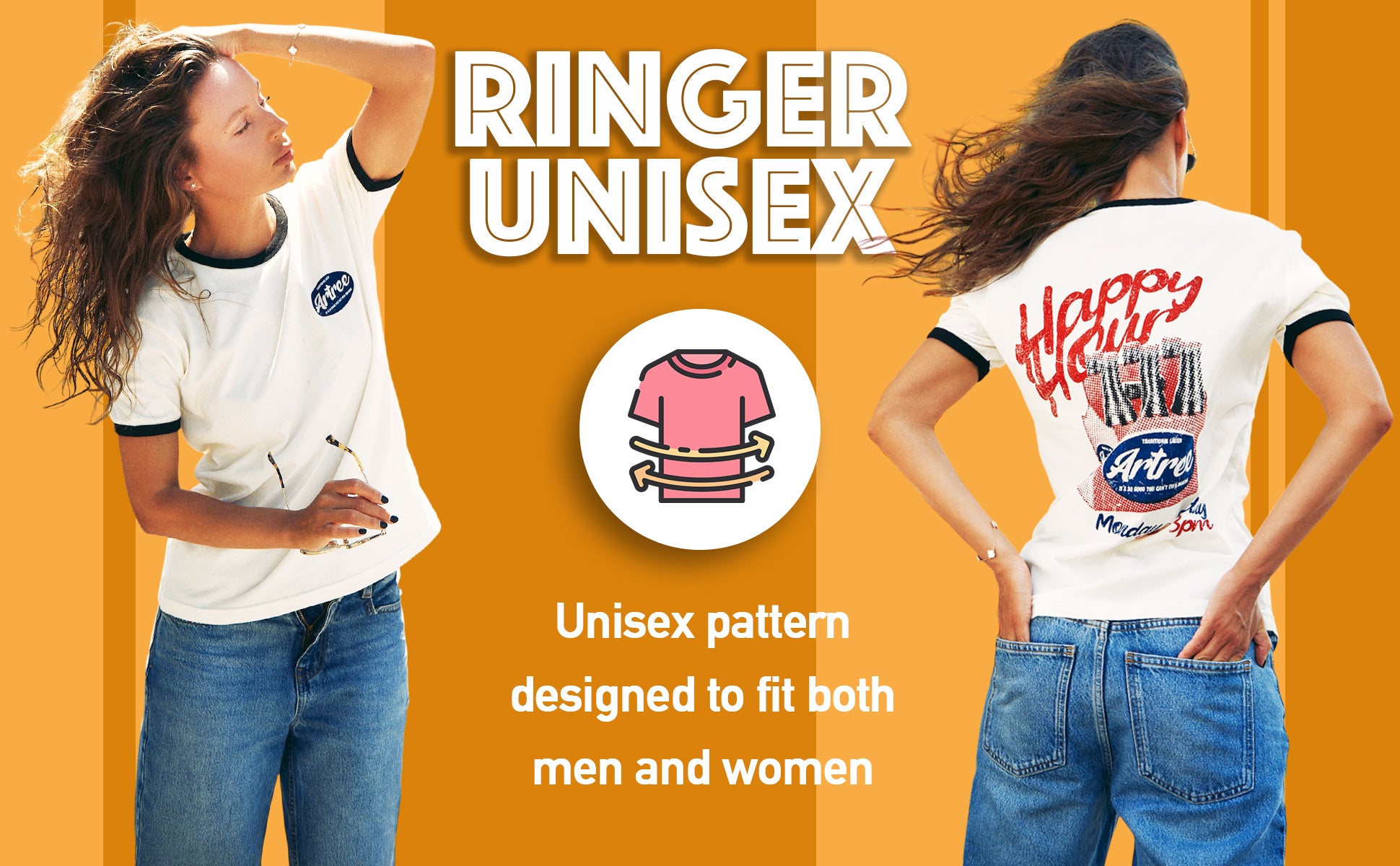 unisex ringer t shirts for men and women graphic original vintage style