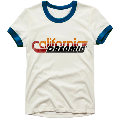 California Dreamin' Ringer Tee Off-White