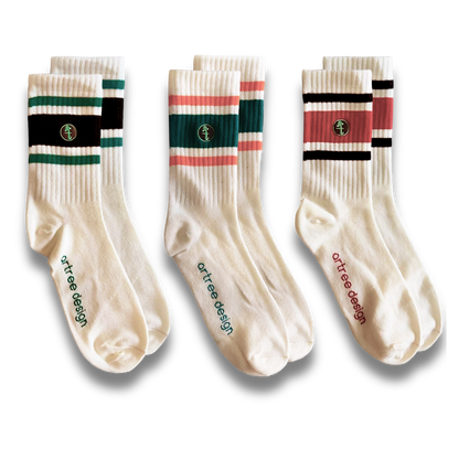 Crew Striped Socks (3 Pairs) - One Size