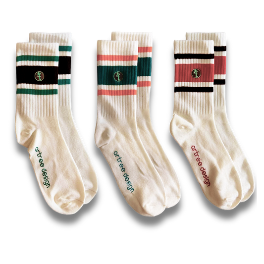 Crew Striped Socks (3 Pairs) - One Size