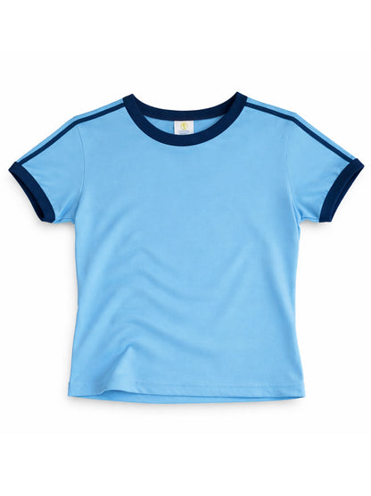 Off White Damen Ringer T-Shirt