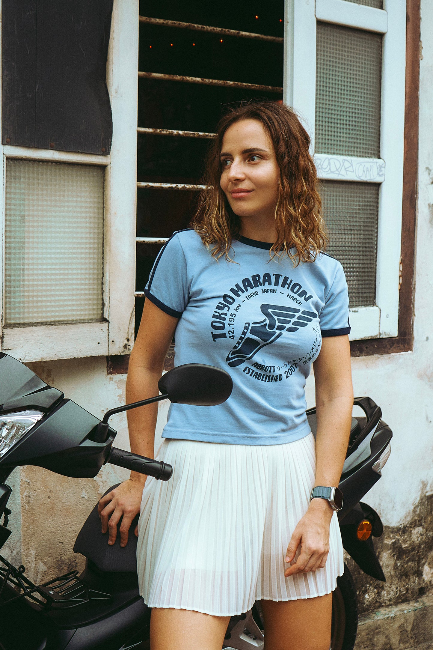 Vintage Women's T-Shirt – Retro Ringer Style – Marathon