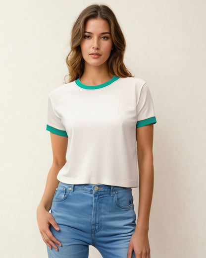 Off White Women's Ringer T-shirt